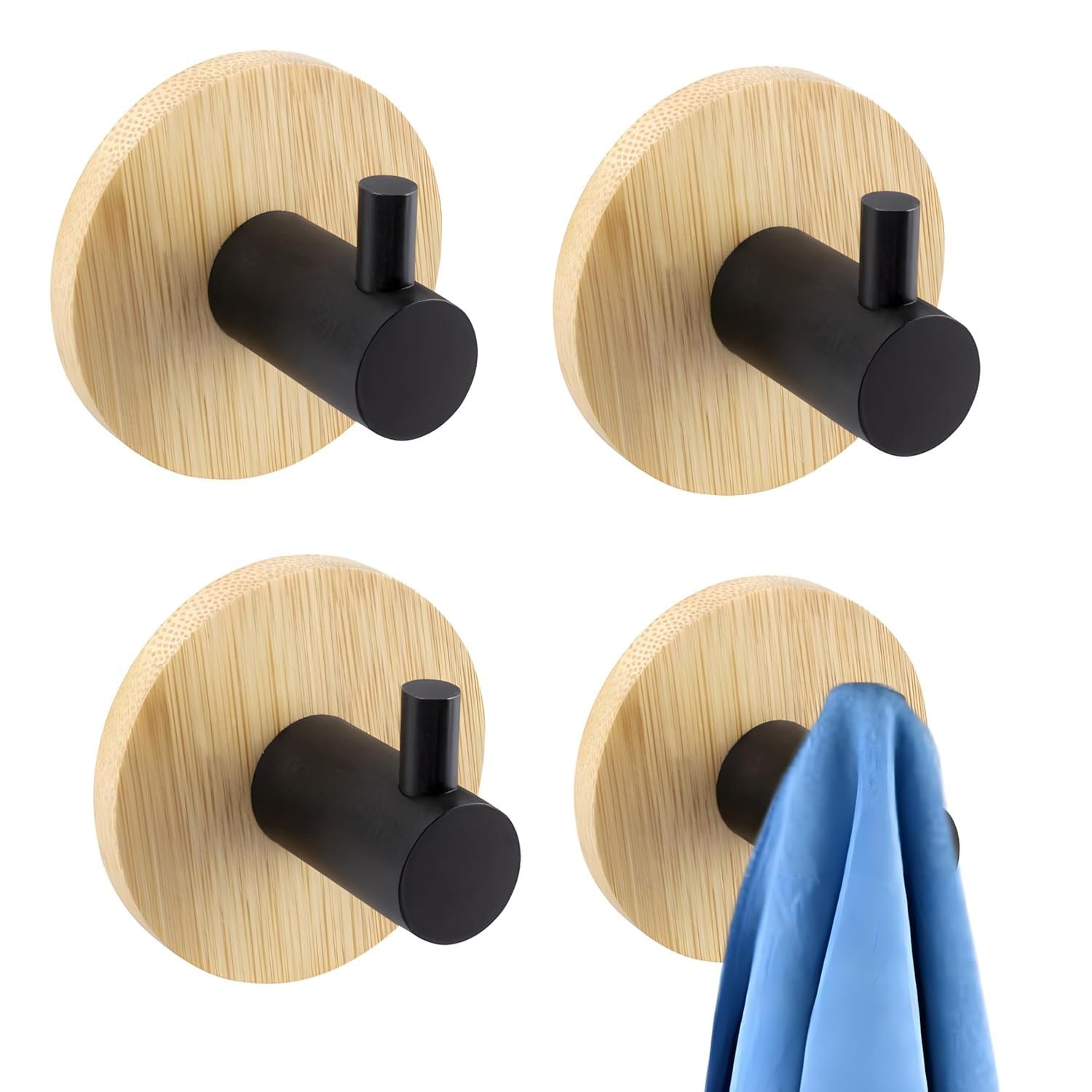 Boniry 4 PCS Wooden Wall Hanging Hook, Wall Heavy Duty Home & Kitchen:
ʼwall hooks for bathroomʼ