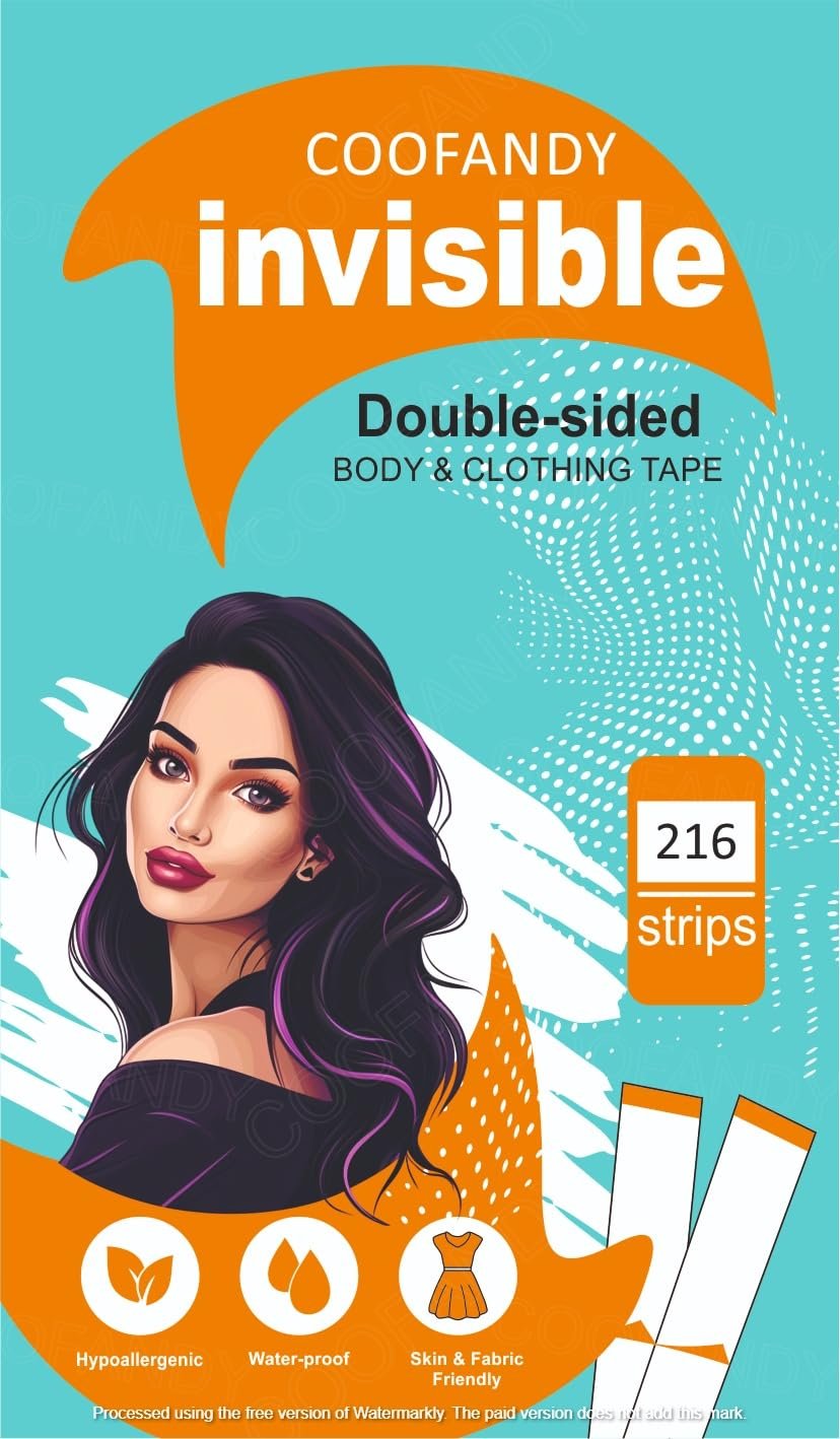 COOFANDY 216 Strips Double Sided Tape for Fashion, Clothing and fashion