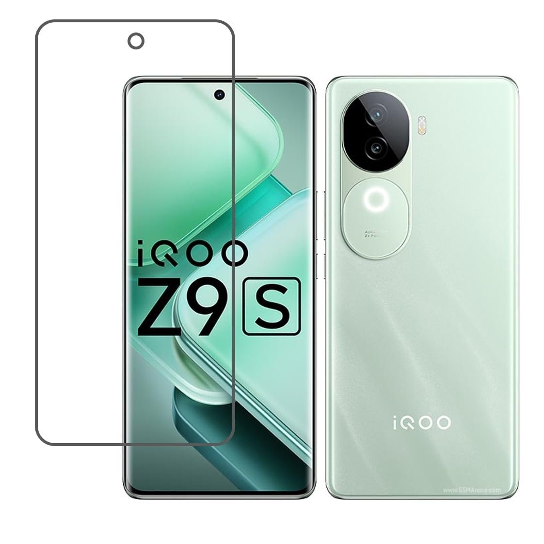 DVTECH® Mobile Front Screen Protector Compatible With vivo iQOO Z9s iQOO Z9s 5G (Onyx Green