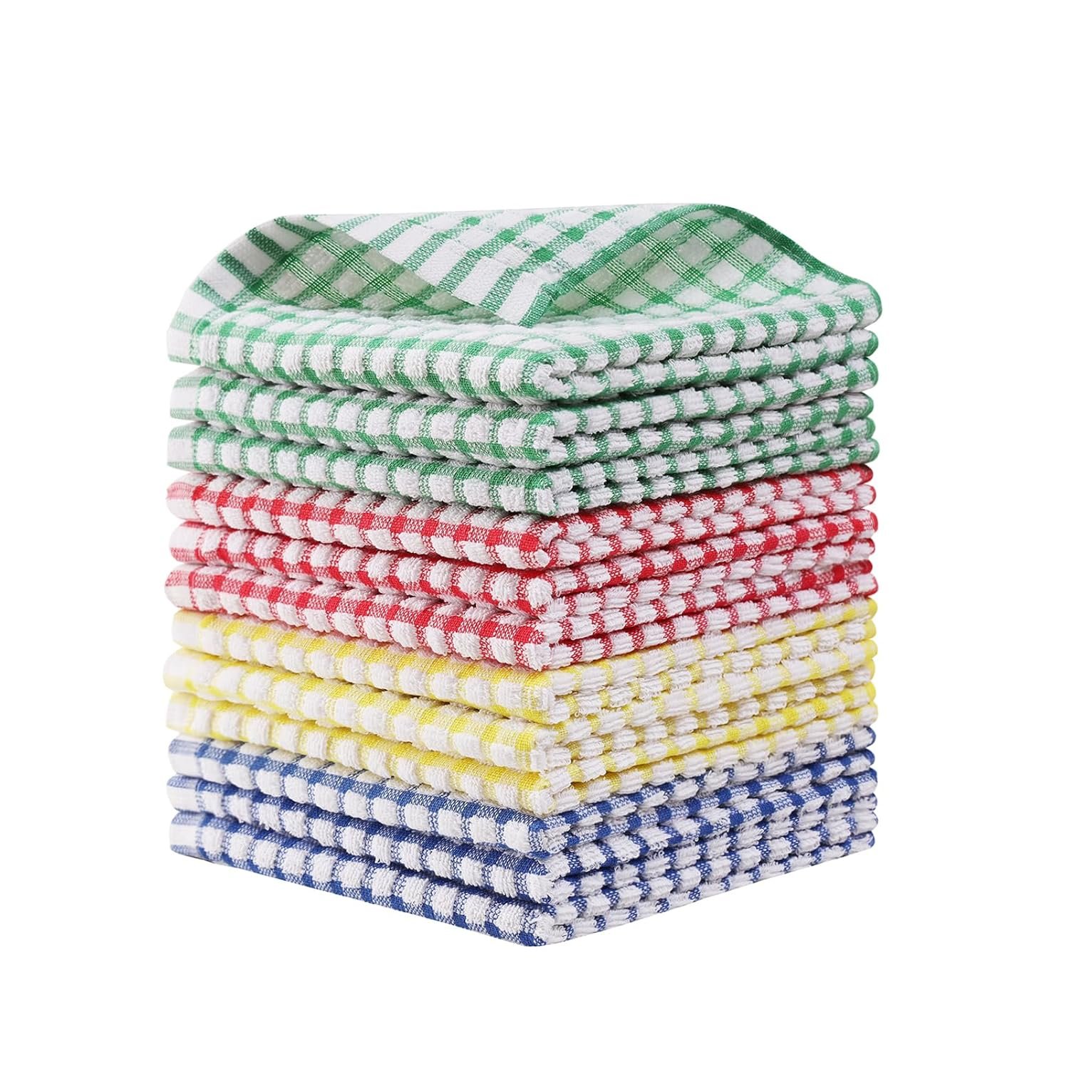 Egles Kitchen Dishcloths 12pcs 11x12 Inches Bulk Cotton Kitchen Dish home kitchen