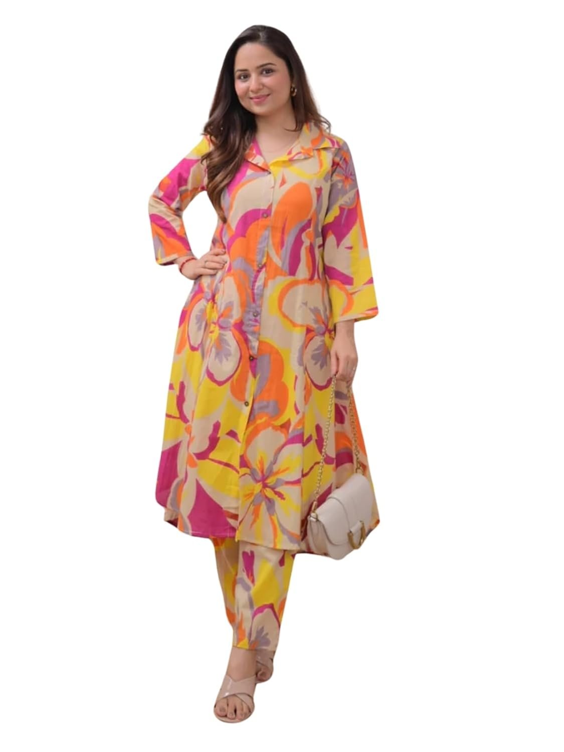 Leriya Fashion Anarkali Kurta-Set for Women – Viscose Rayon Printed fashion