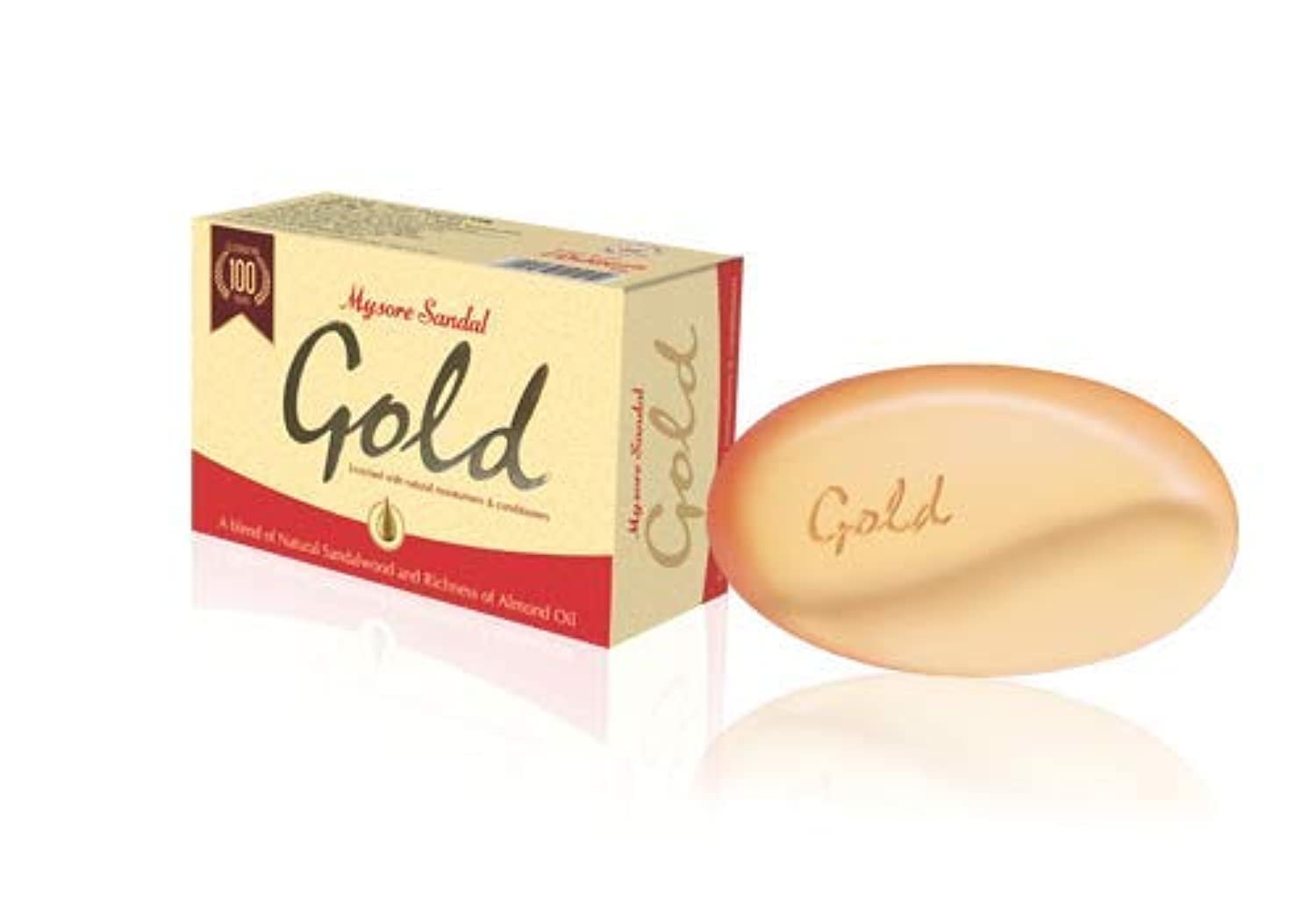 Mysore Sandal Gold Soap, 125 g (Pack of 3) Mysore Sandal Soap pack of 3 (450 g)
