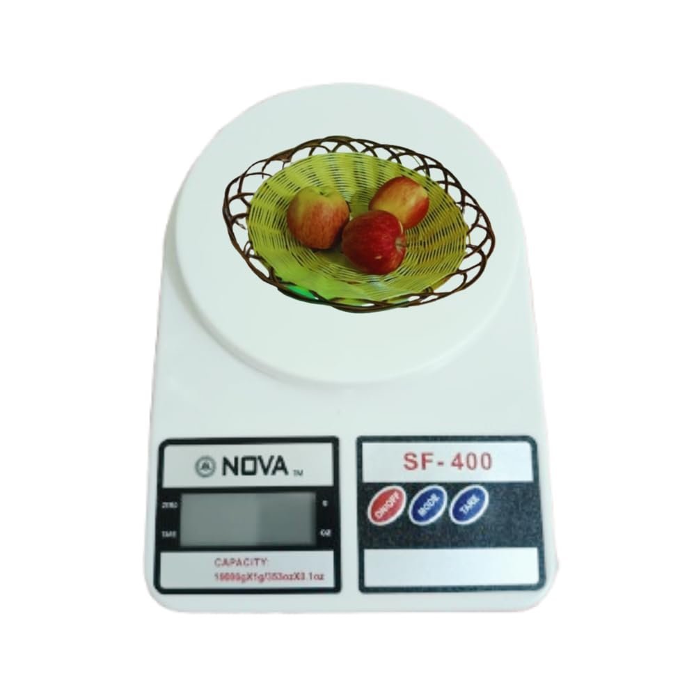 SAHOMART Digital Kitchen Food Weighing Scale SF-400 | 10Kg x ATOM Digital Kitchen Food Weighing Scale SF400