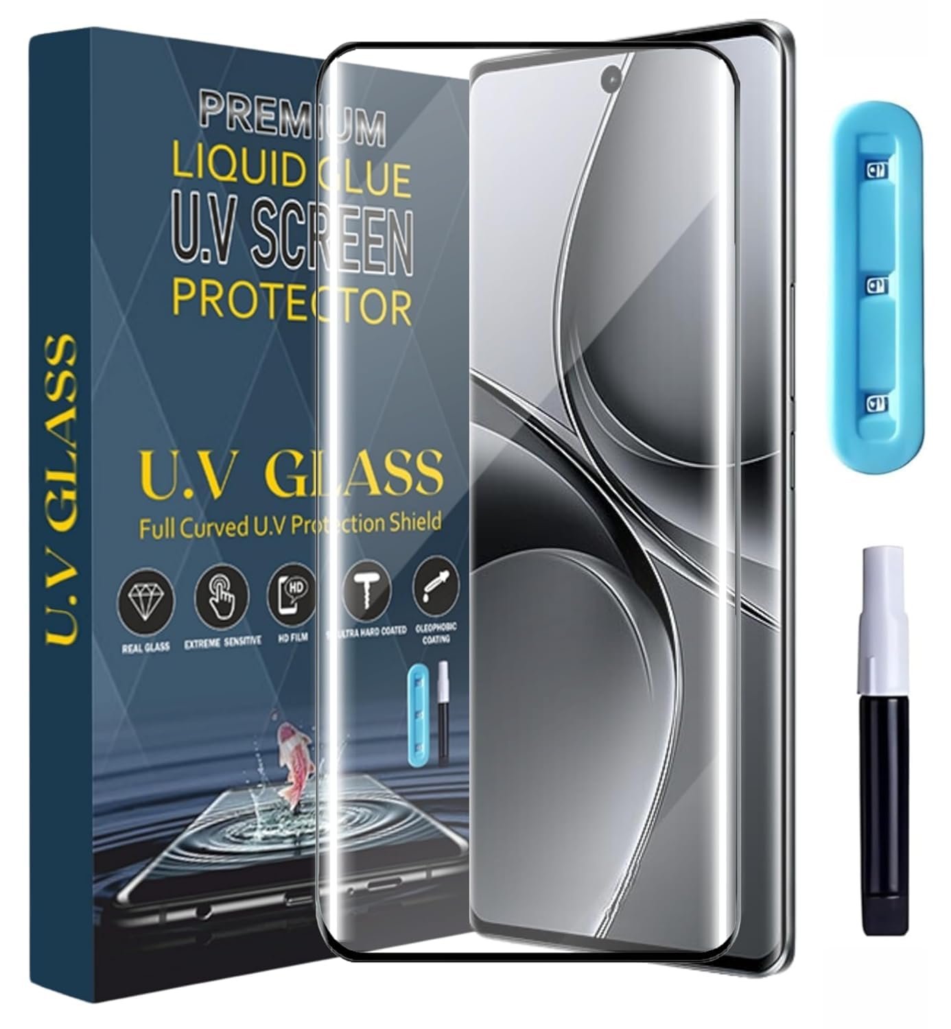 SPAZY CASE® iQOO Z9S 5G Premium Glue UV Curved Tempered iQOO Z9s 5G (Onyx Green