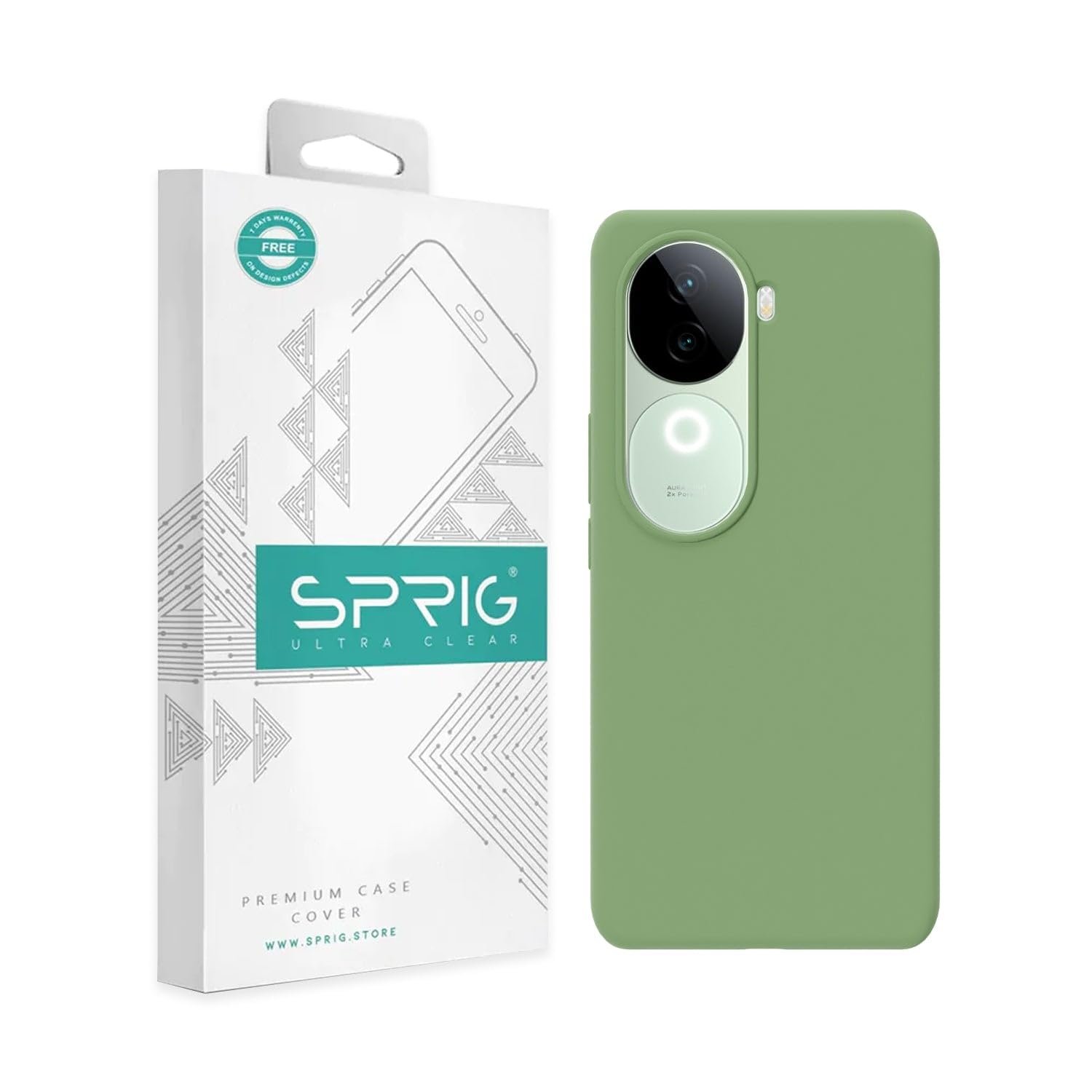 SPRIG Compatible with iQOO Z9s 5G Premium Liquid Silicone Back iQOO Z9s 5G (Onyx Green