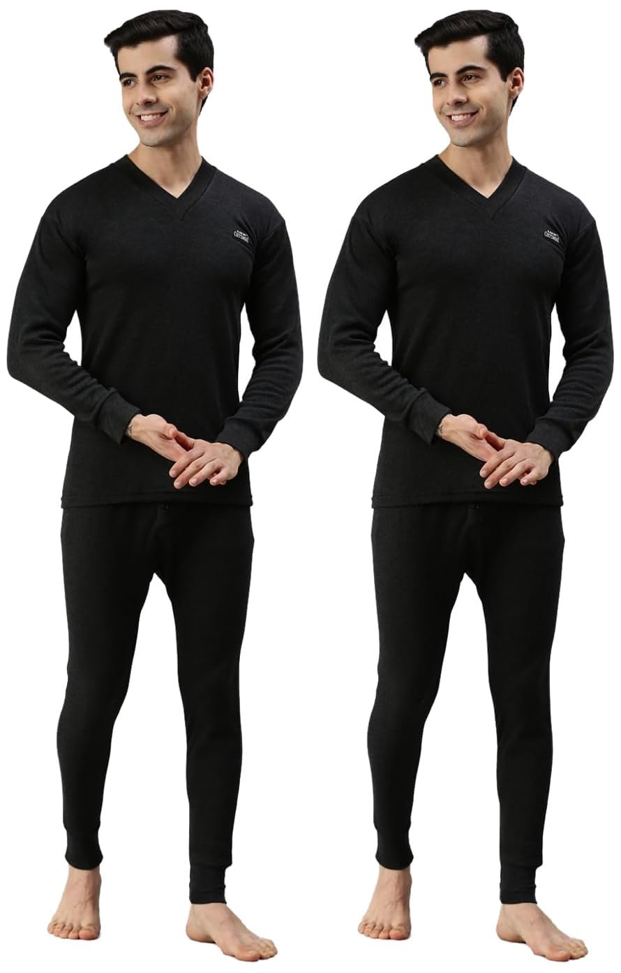 Lux Cottswool Men's Thermal Set Pack of 2 Lux Cottswool Menʼs Cotton Thermal Set