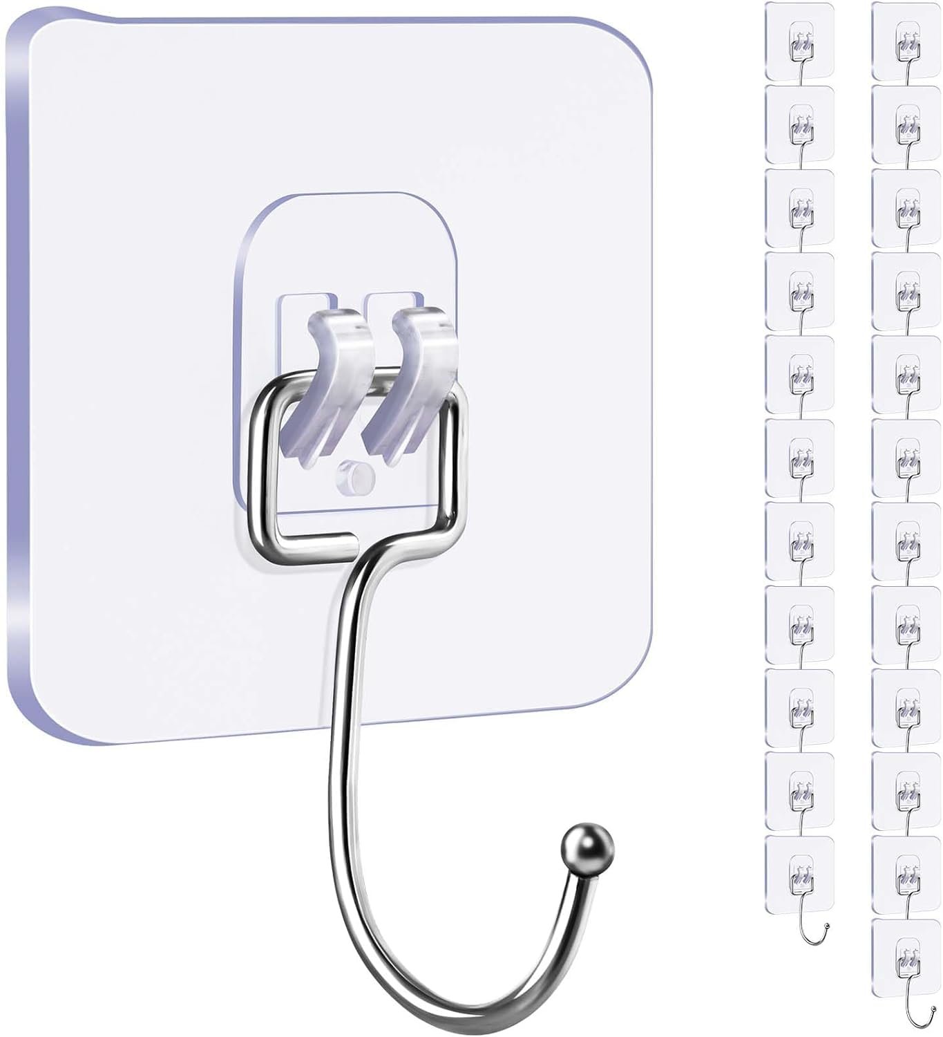 SHOPPOFOBIX Adhesive Hooks 13.2LB(Max) Heavy Duty Self Adhesive Hooks Transparent Home & Kitchen:
ʼwall hooks for bathroomʼ