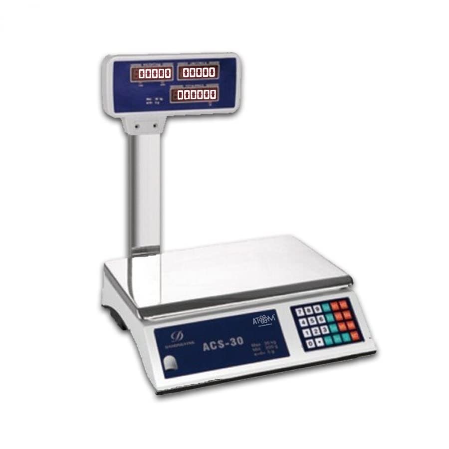 ATOM ACS-30 Digital Weighing Scale With Max Capacity 40 Kg ATOM Digital Kitchen Food Weighing Scale SF400