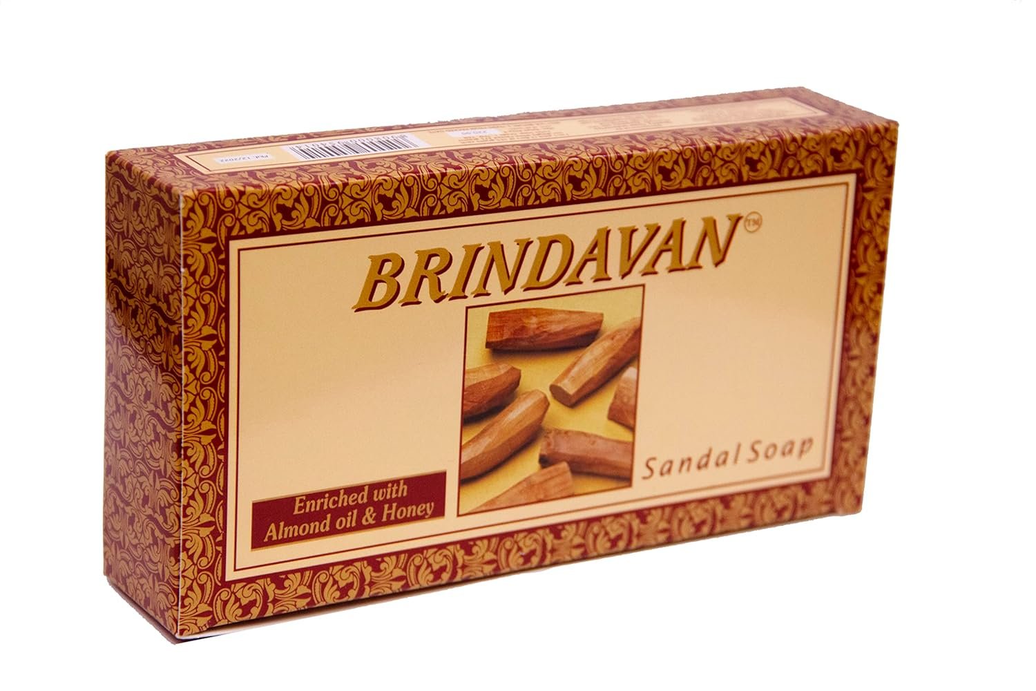 Brindavan Sandal Soap (3 Soaps of 125g Each) - Pack Mysore Sandal Soap pack of 3 (450 g)