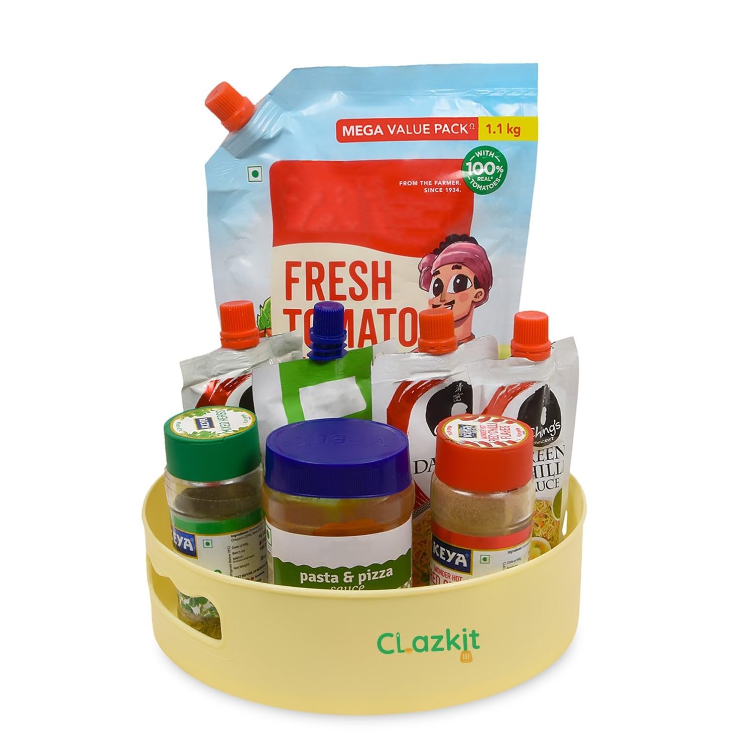 Clazkit 360° Rotating Organizer Tray | Multi-Purpose Turntable for Kitchen home kitchen