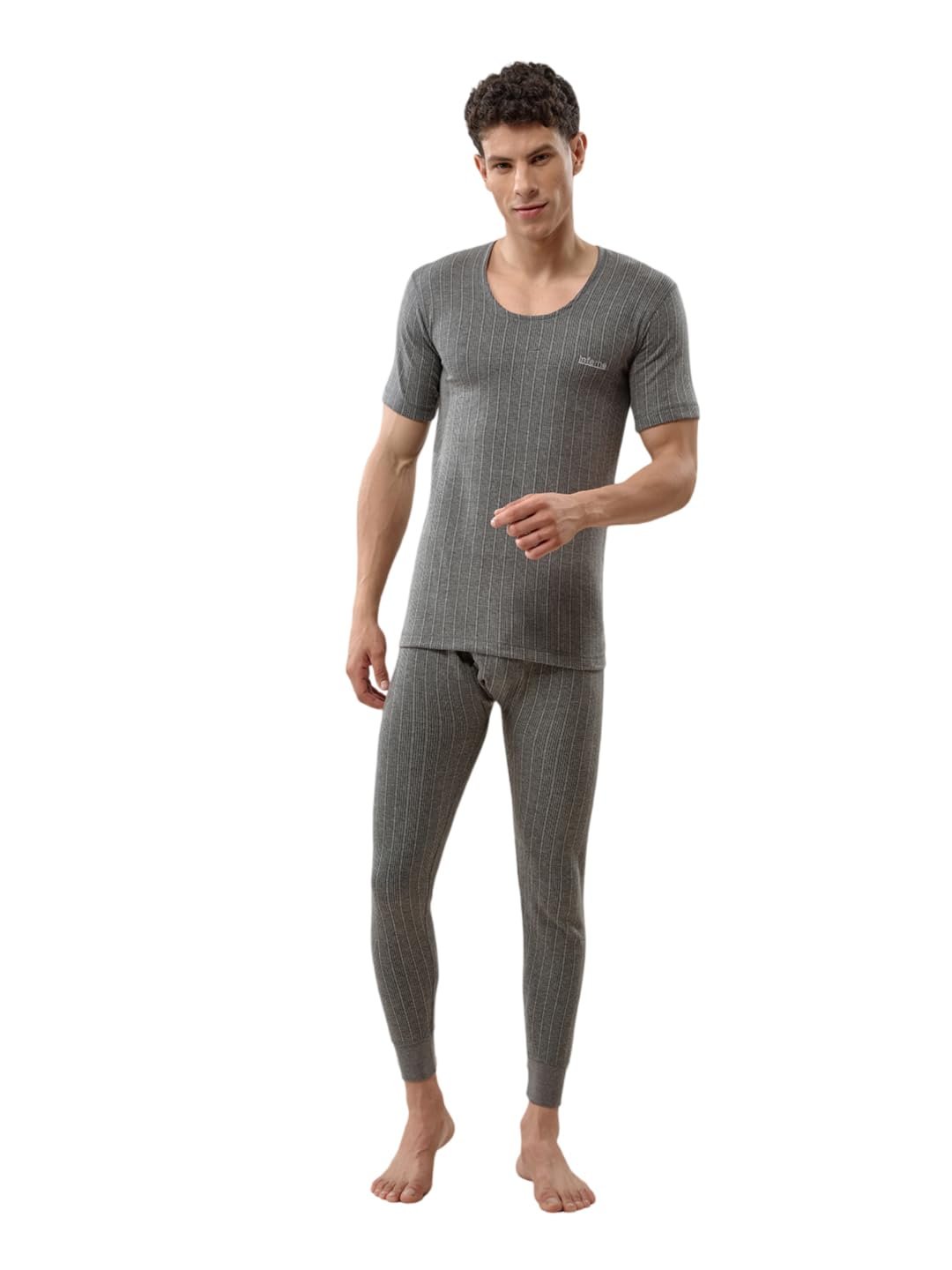 Lux Inferno Men's Round Neck Thermal Vest | Full Sleeves Lux Cottswool Menʼs Cotton Thermal Set