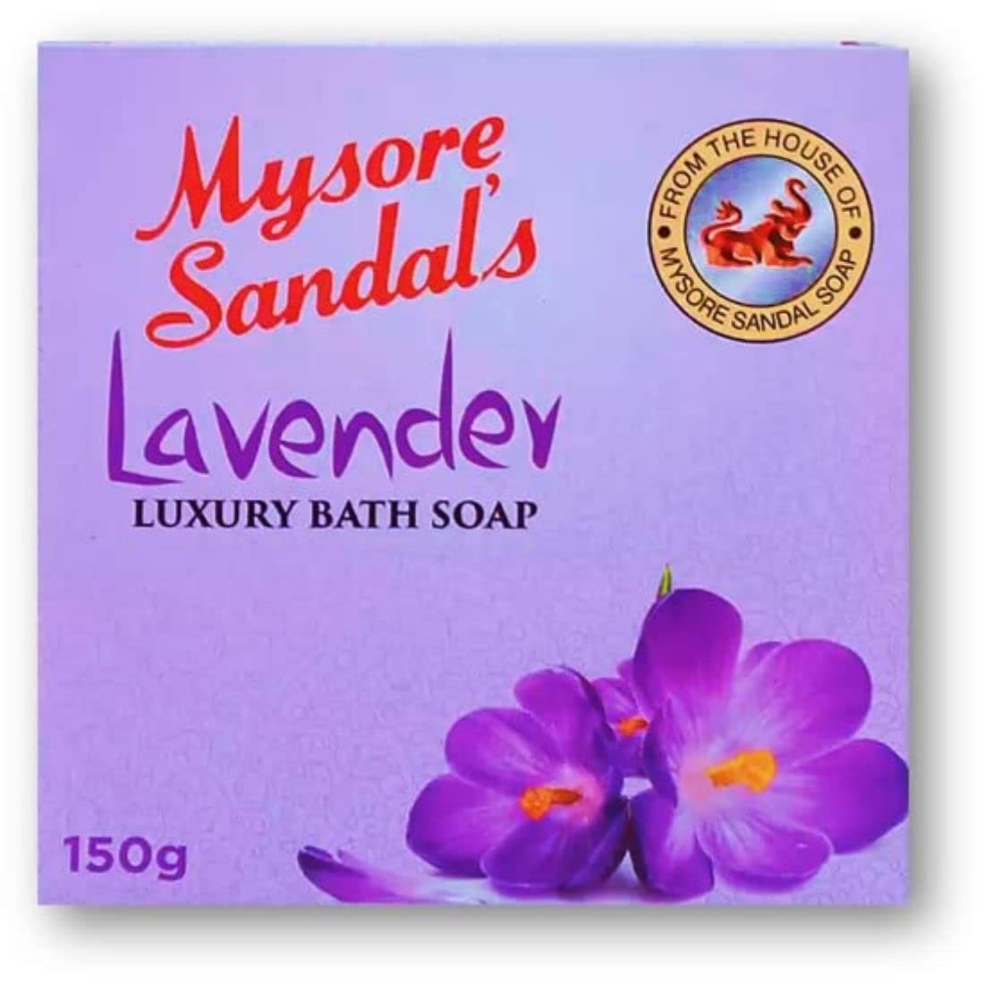 Mysore Sandal Lavender 150gms ..HUMARABAZAR... Mysore Sandal Soap pack of 3 (450 g)