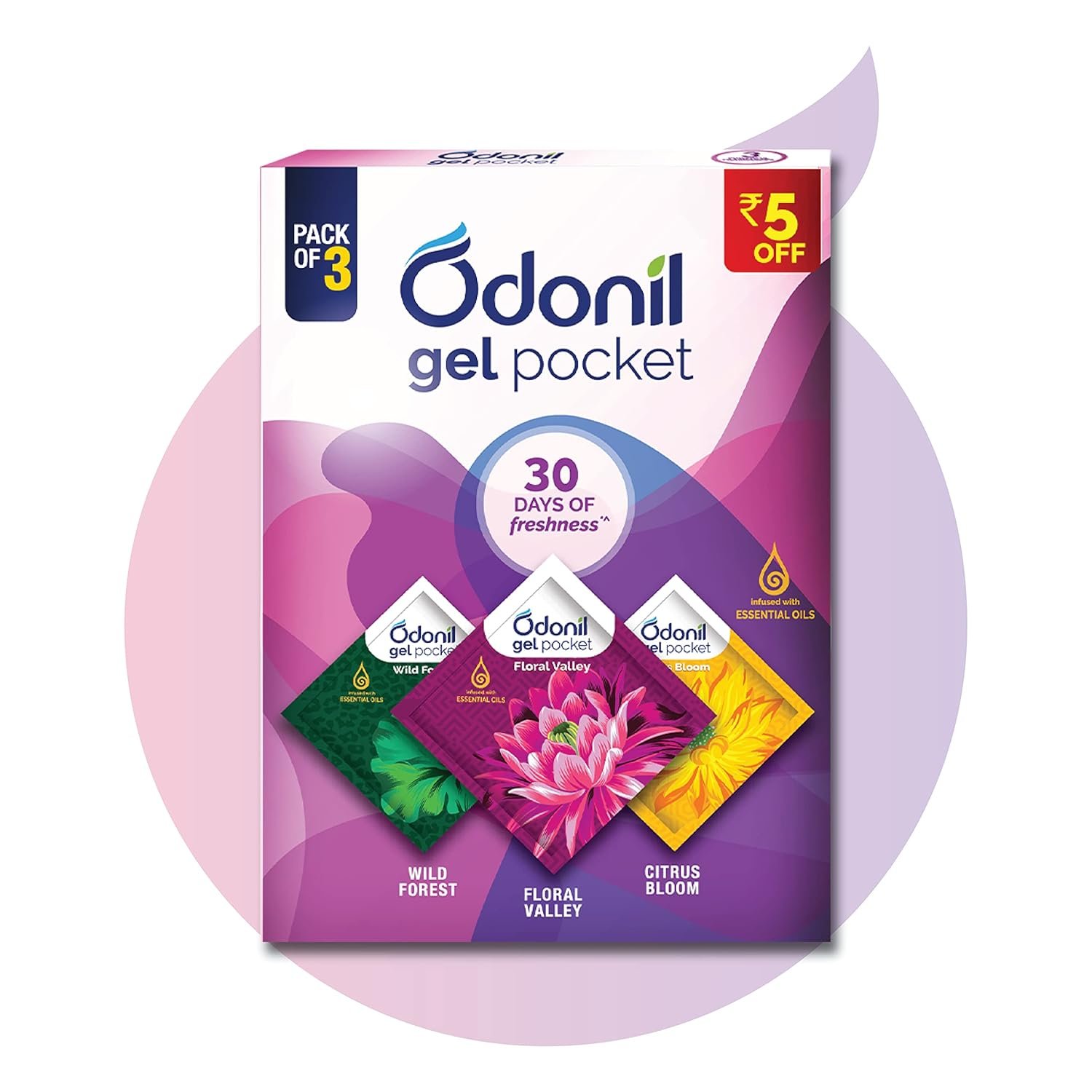 Odonil Gel Pocket Mix - 30g (Assorted pack of 3 best deals