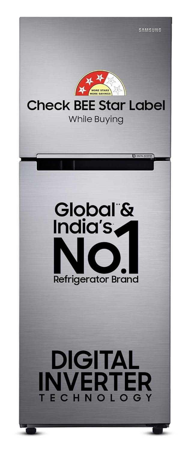 Samsung 236 L, 3 Star, Digital Inverter, Frost Free Double Samsung 236 L 3‑Star Frost Free Double Door Refrigerator