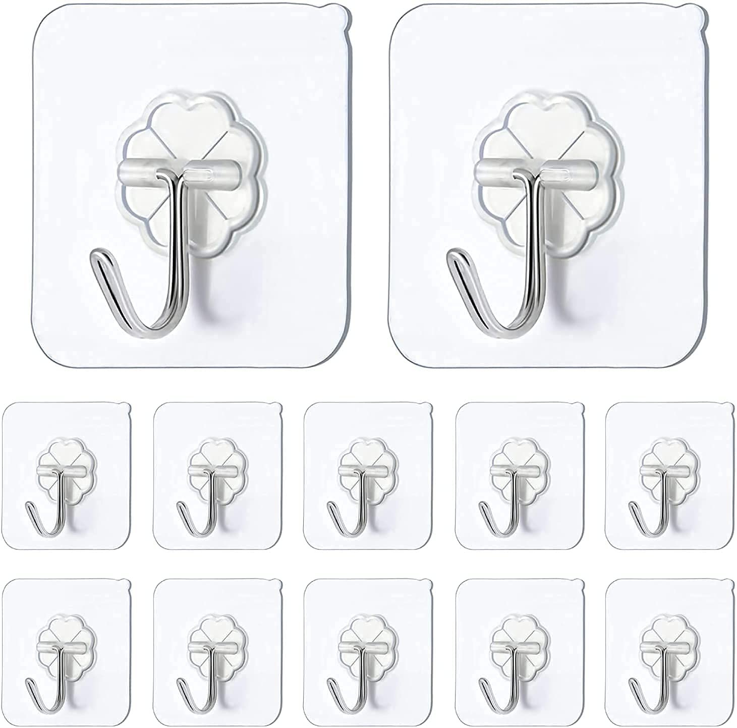 10 pcs Wall Hooks for Hanging Strong Sticker Sticky Plastic Home & Kitchen:
ʼwall hooks for bathroomʼ
