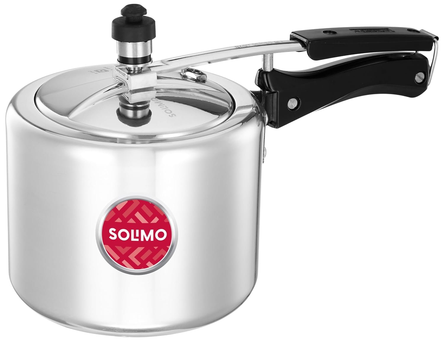 Amazon Brand - Solimo - Sleek Induction Bottom Aluminium Pressure Butterfly Curve 3 Litre Pressure Cooker