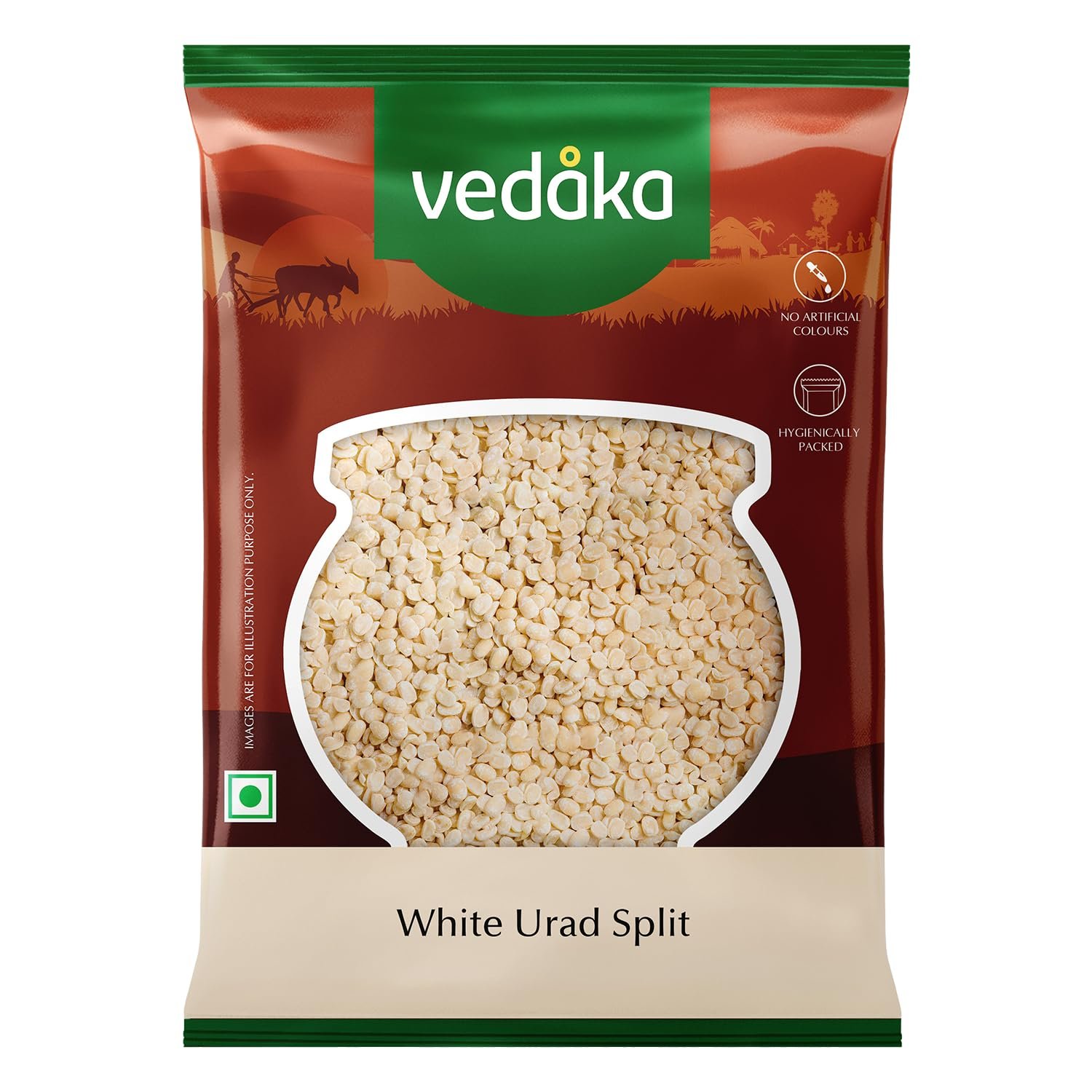 Amazon Brand - Vedaka Popular Unpolished White Urad, Split | grocery