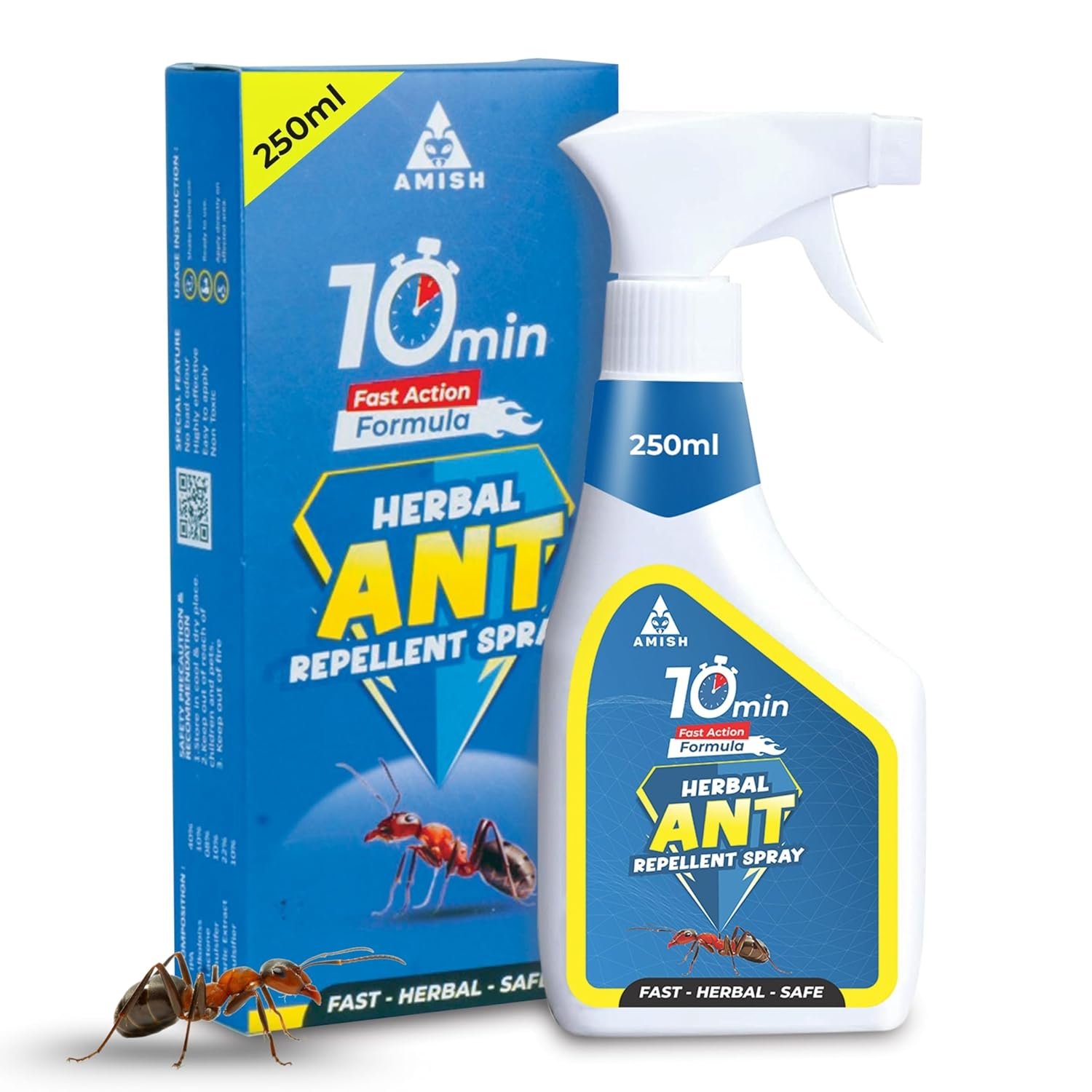 Amish Herbal Ant Spray 250ml Pack-1|10 Minutes Formula |Removes Entire home kitchen