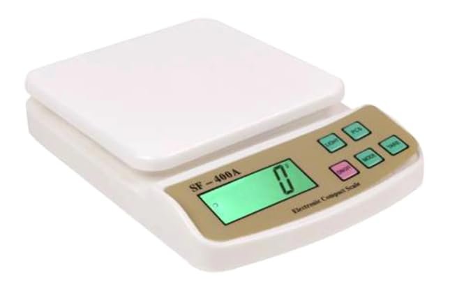 Auraaq Electronic Kitchen Digital Weighing Scale, Multipurpose Kitchen Scale (White, ATOM Digital Kitchen Food Weighing Scale SF400