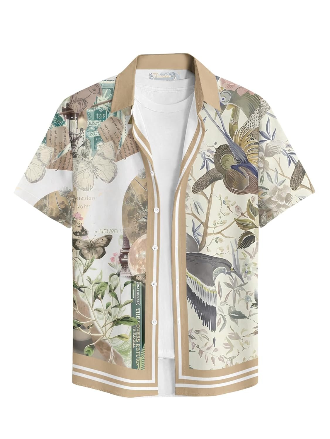 BULLMER Trendy Regular Fit Printed Half Sleeve Shirt for Men fashion