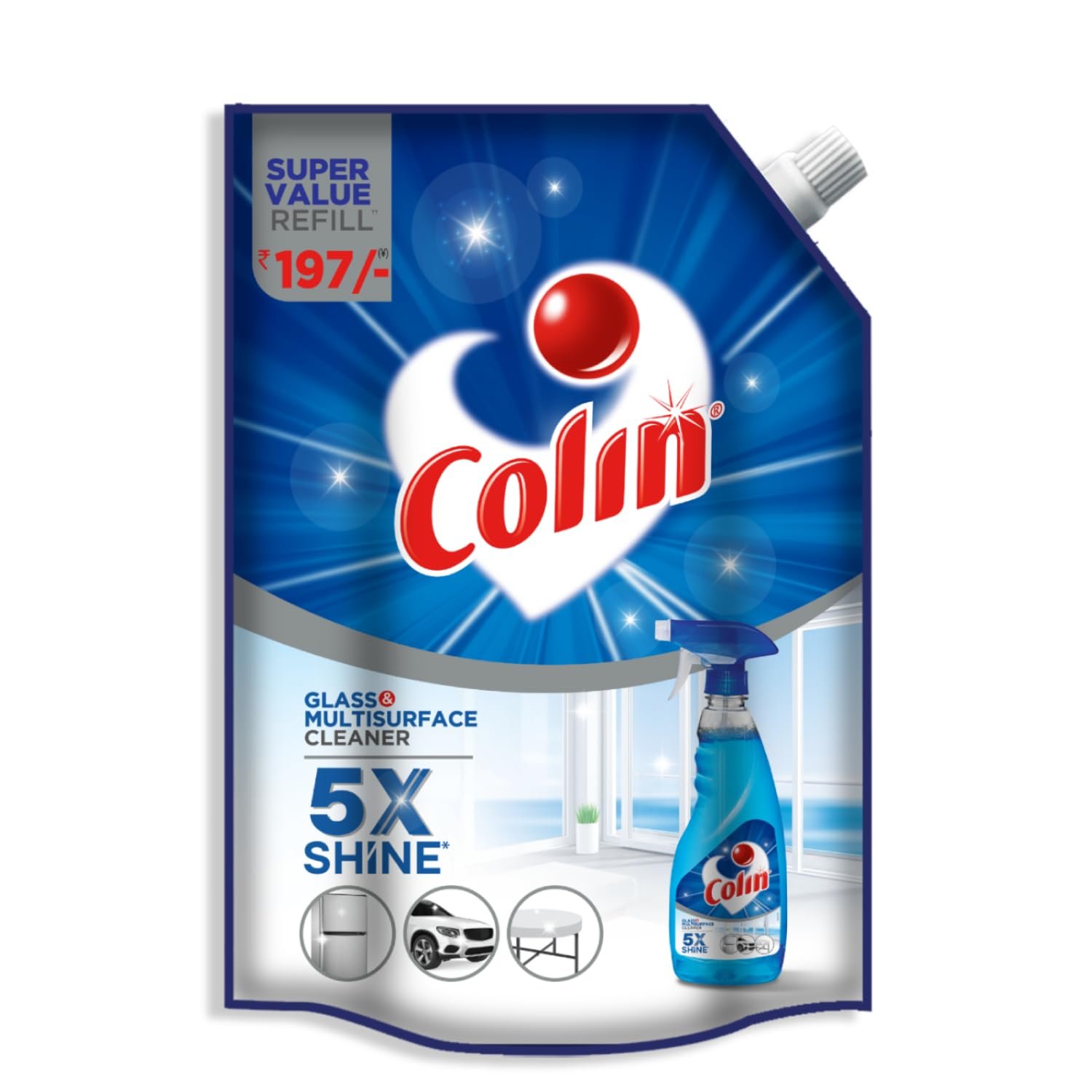 Colin 1 Litre Refill , Glass and Surface Cleaner Liquid home kitchen