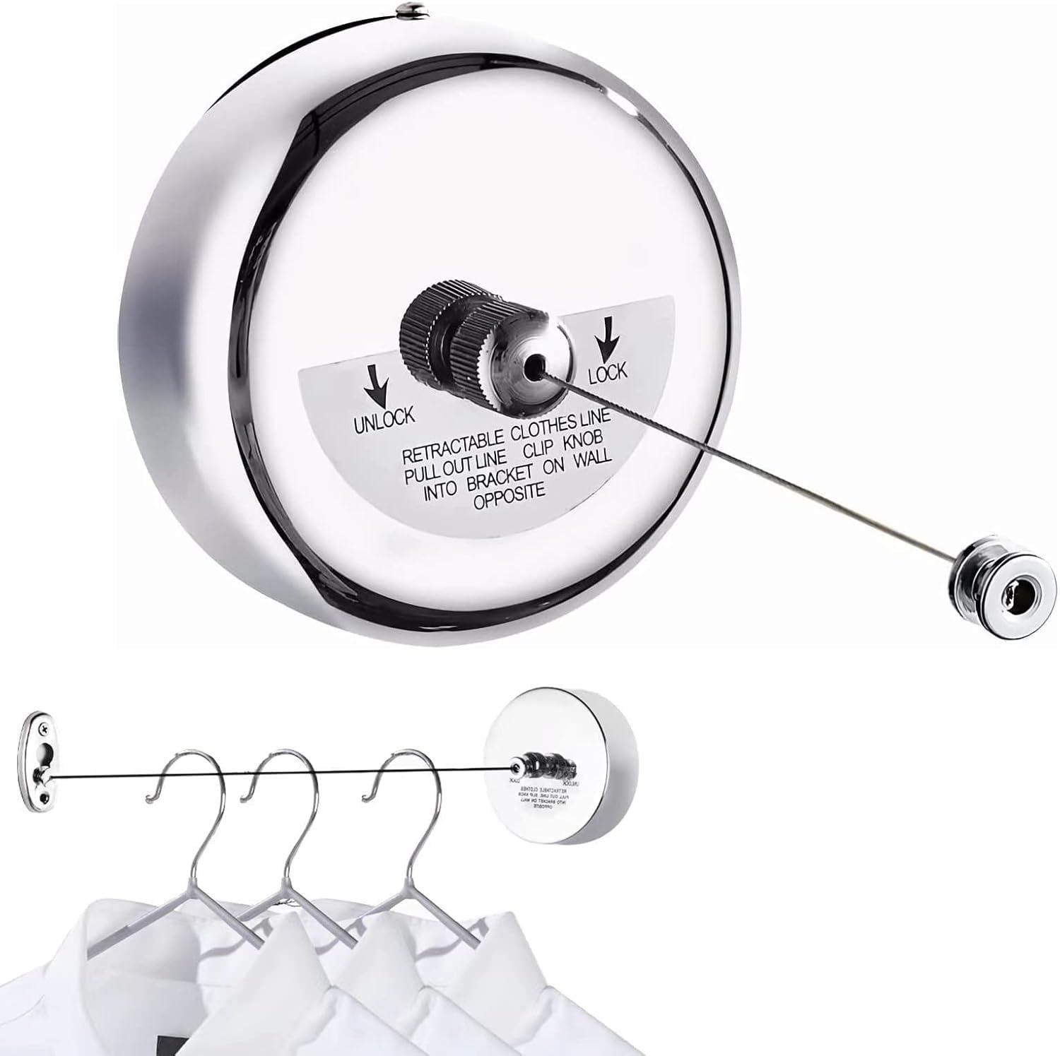 Gadget Deals Stainless Steel Retractable Clothesline | Cloth Drying Rope best deals
