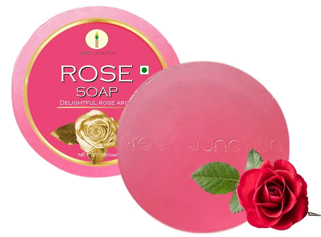 Green Junction Royal Rose Soap 100 Gms (Set of 2) Mysore Sandal Soap pack of 3 (450 g)