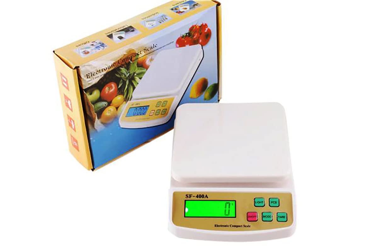 MZ-SF400A (ELECTRONIC KITCHEN SCALE) Weighing Scale 1g to 10000g (White) ATOM Digital Kitchen Food Weighing Scale SF400