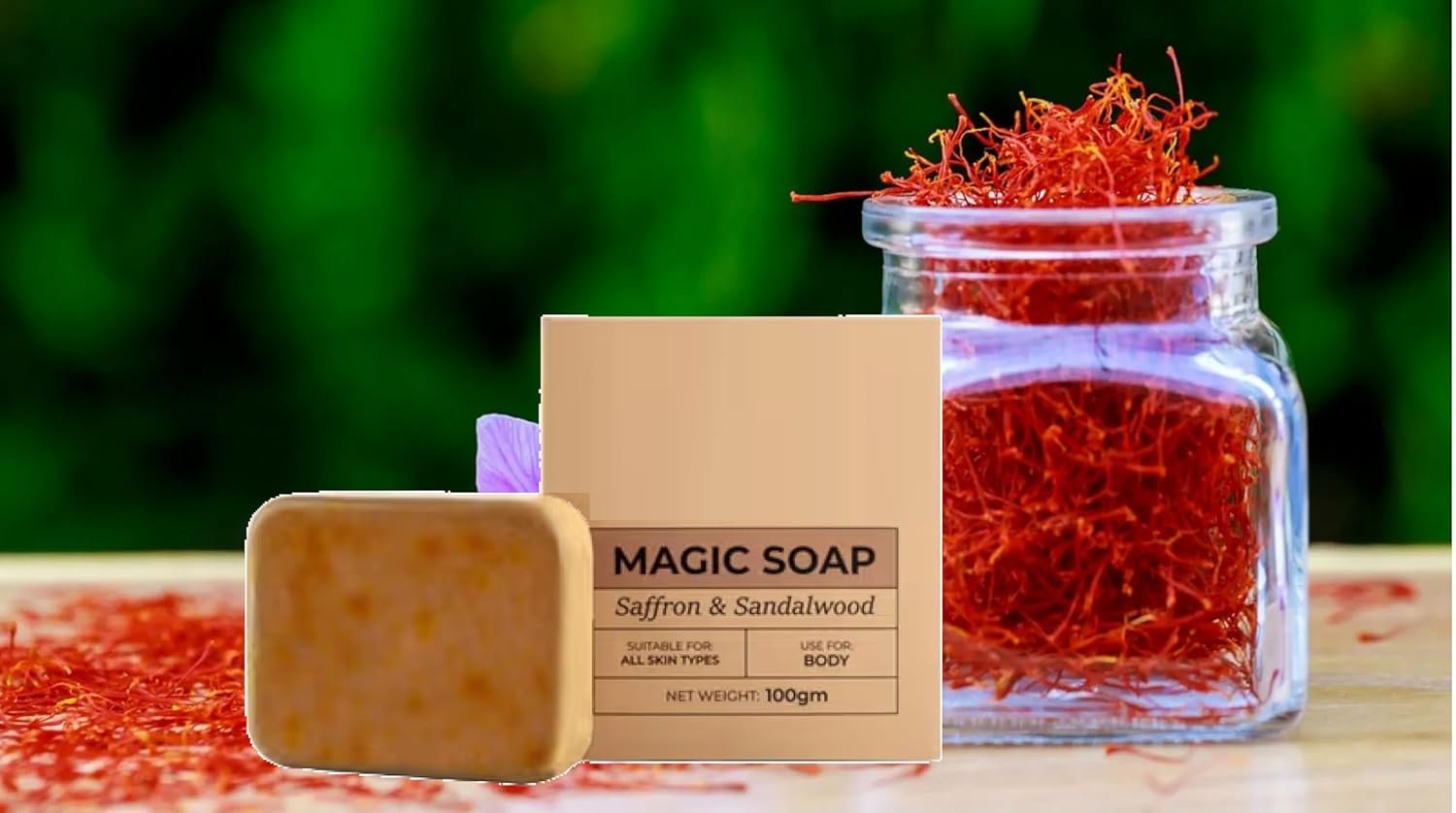 Magic Soap for Body Tan Removal | Saffron & Sandalwood Ghar Soaps Sandalwood & Saffron Magic Soap 300 g