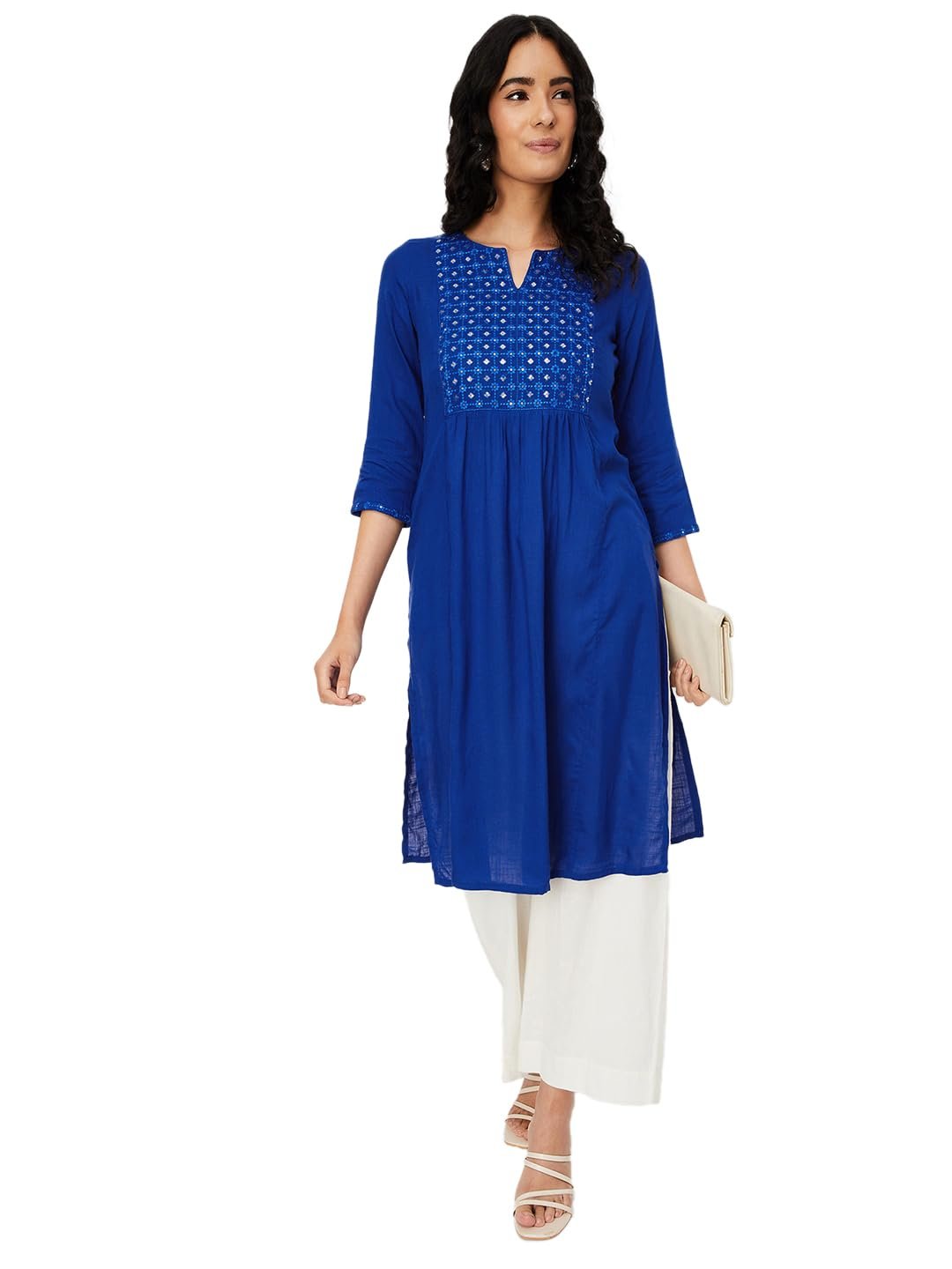 Max Women's Rayon Blend Regular Fit Casual Kurta fashion