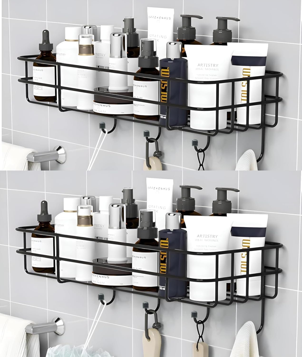 RACKORA Stainless Steel Bathroom Shelf for Wall, Self Adhesive Bathroom Home & Kitchen:
ʼwall hooks for bathroomʼ