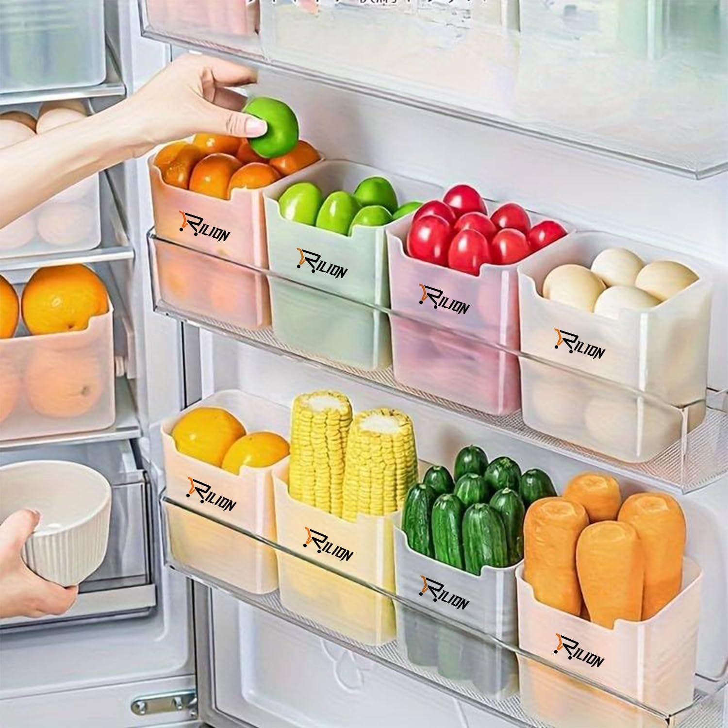 RILION 6 fridge storage boxes multipurpose containers for storage Space-saving best deals
