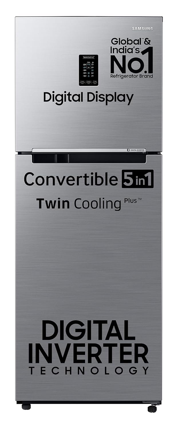 Samsung 301 L, 3 Star, Convertible 5-in-1 Digital Inverter with Samsung 236 L 3‑Star Frost Free Double Door Refrigerator