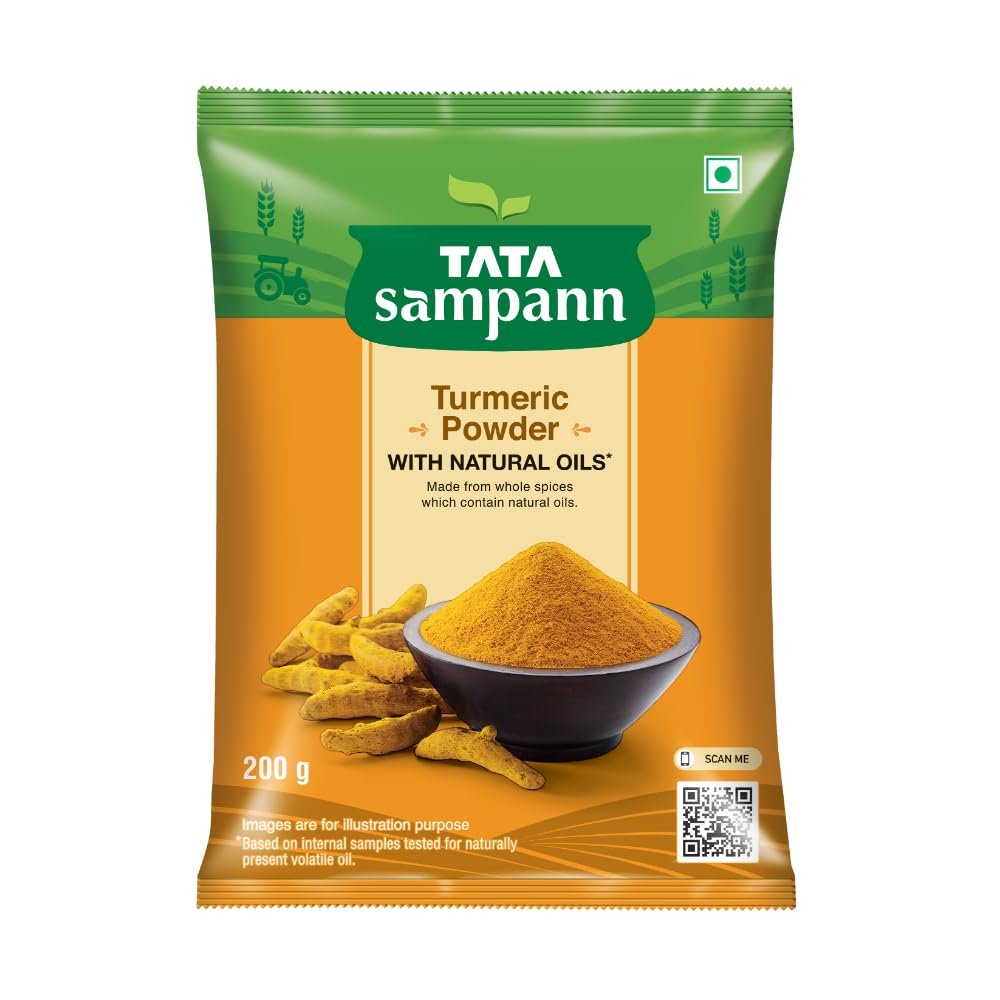 Tata Sampann Turmeric Powder With Natural Oils, 200g, Haldi Powder grocery