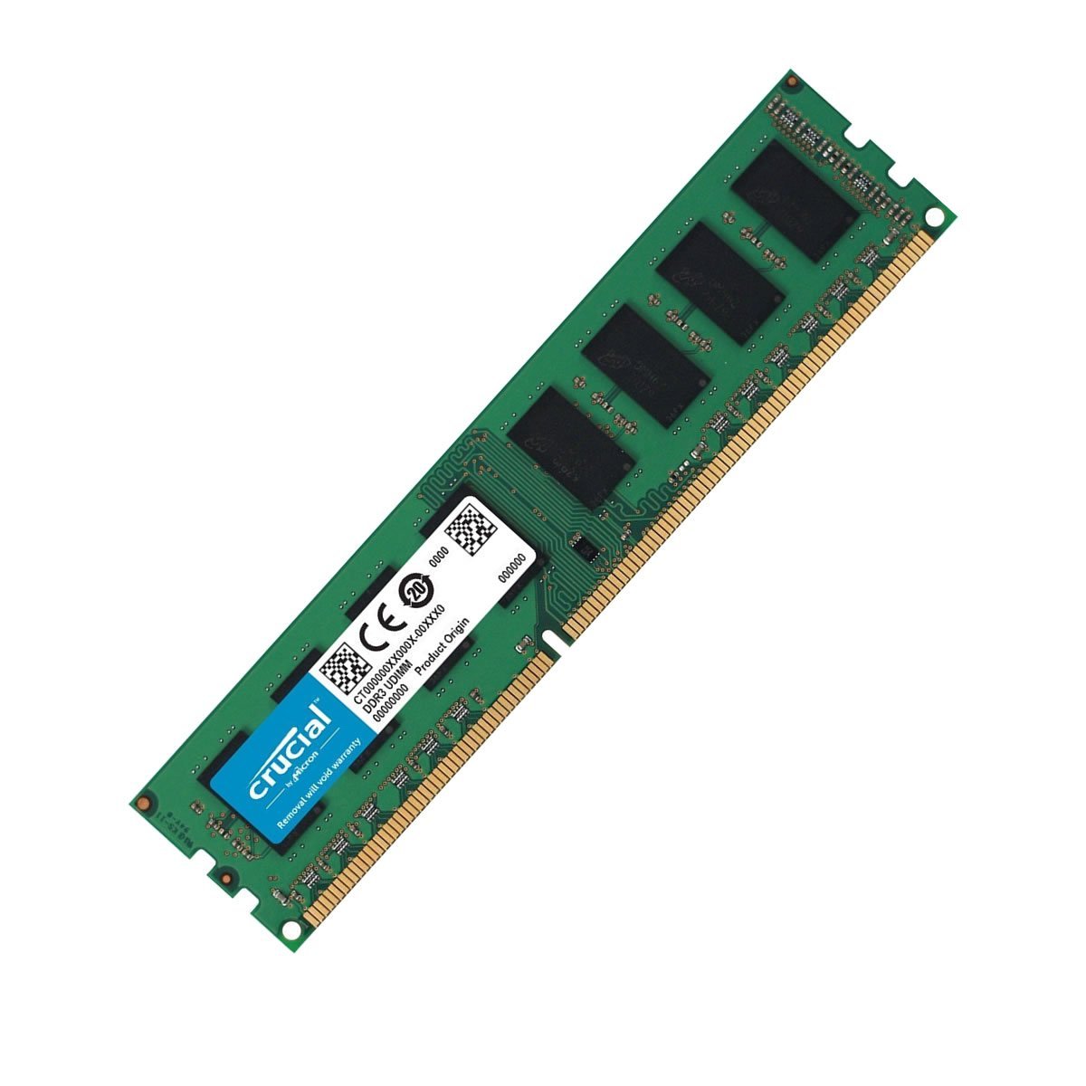 Crucial 8GB Single DDR3L 1600 MT/s (PC3L-12800) Unbuffered UDIMM Memory 8GB RAM