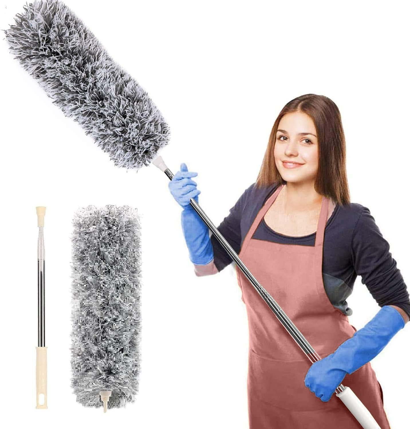 Fulminare 3 in 1 Microfiber Feather Duster 4PCS Bendable & home kitchen
