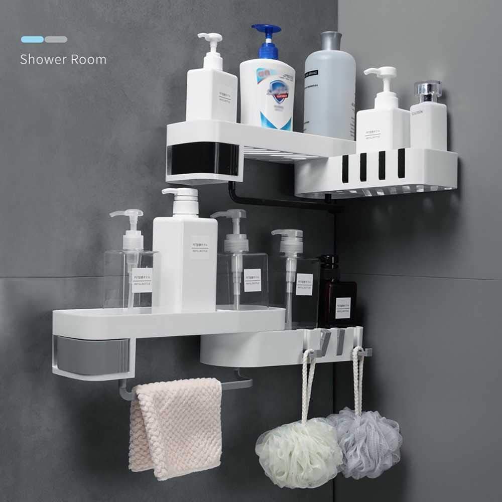 SEVIA Rotating Wall Mounted Corner Bathroom Shelf Storage Organizer with Home & Kitchen:
ʼwall hooks for bathroomʼ