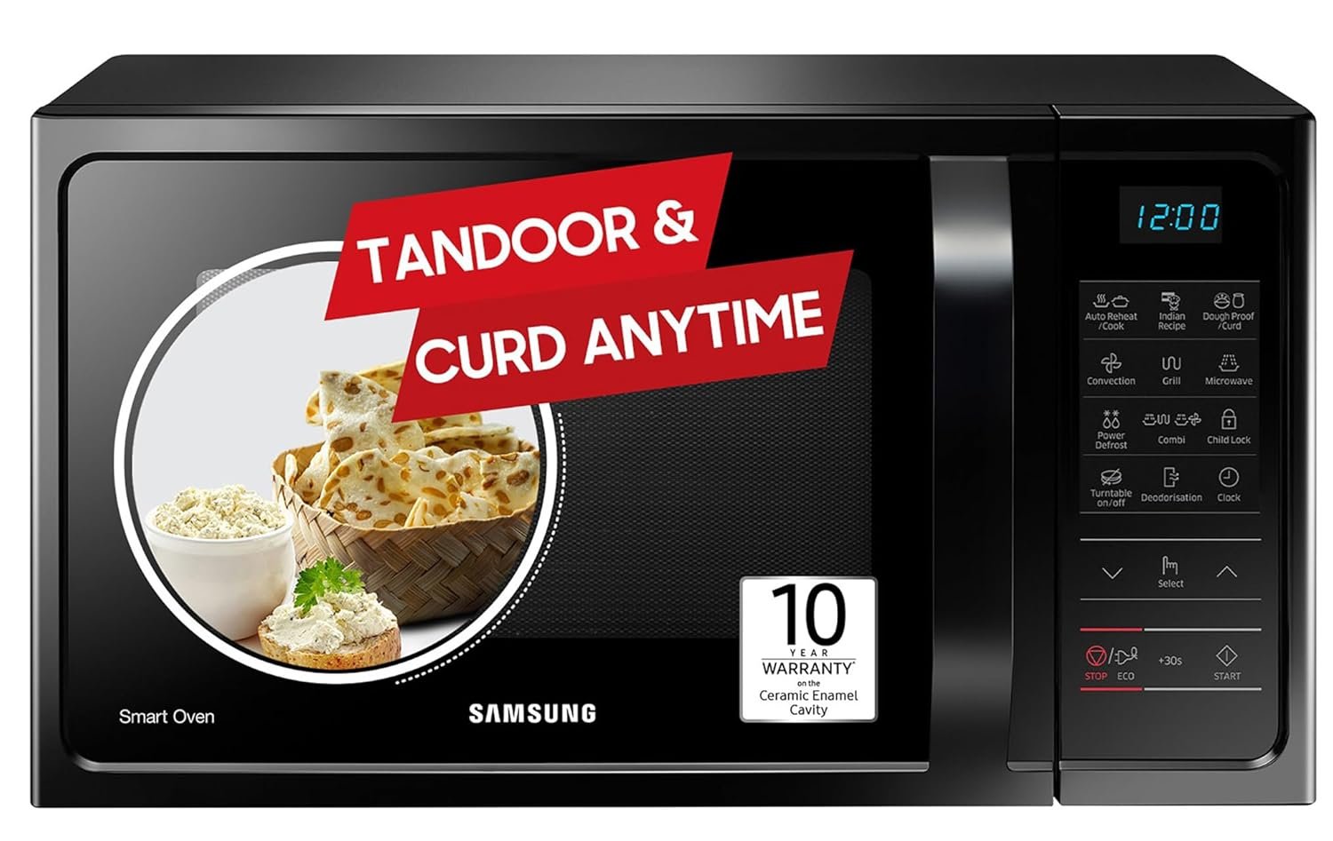 Samsung 28L, Convection Microwave Oven with Curd Making(MC28A5013AK/TL, Black, 10 home appliances