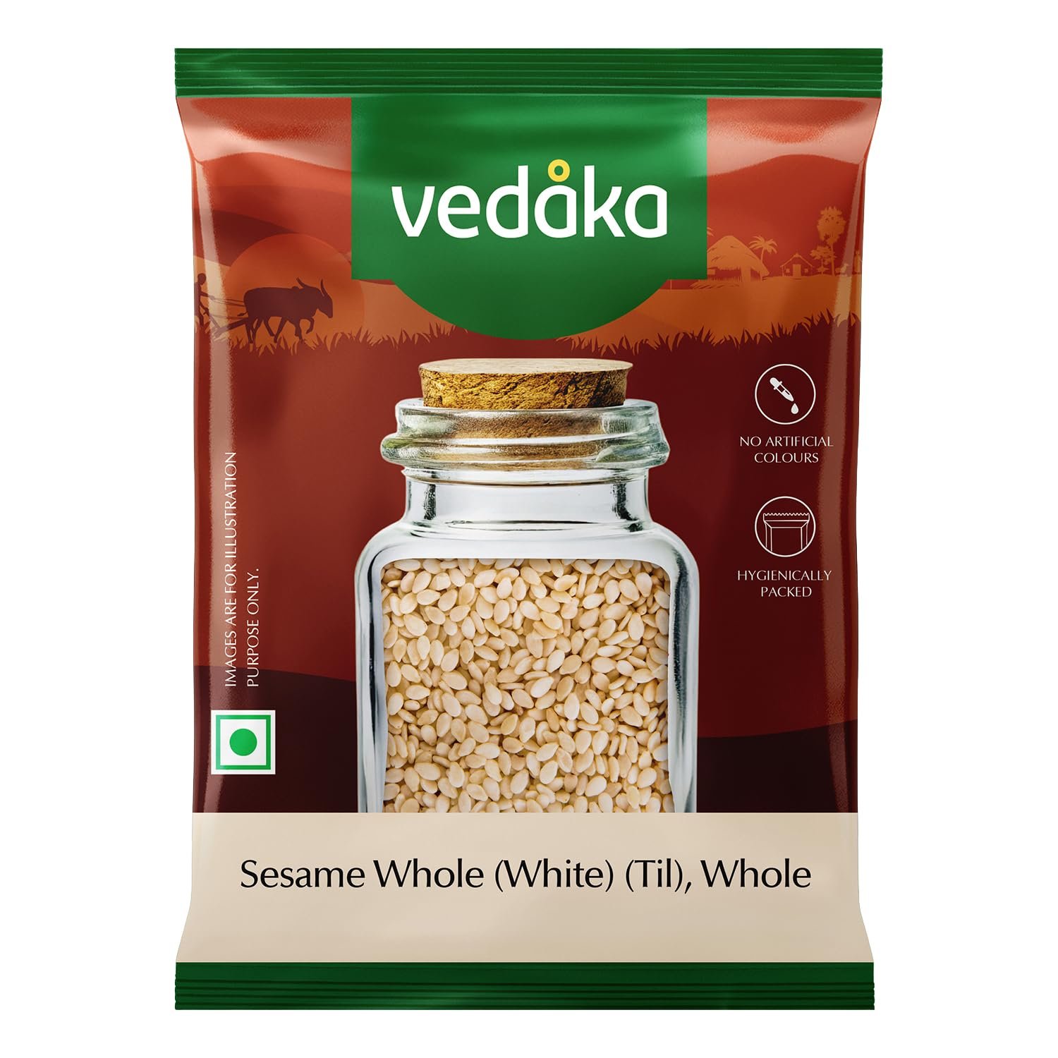 Amazon Brand - Vedaka Sesame | Whole | 100 G grocery