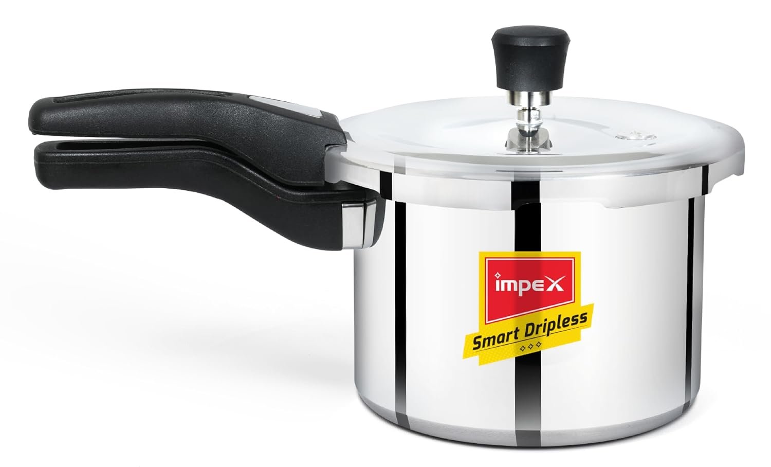 Impex 2.5 litres Pressure Cooker Aluminium Dripless Norma-Smart-D3 | Aluminium Butterfly Curve 3 Litre Pressure Cooker