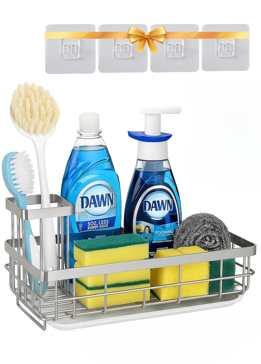 Kitchen Sinks Organiser Wall Mounted|Stainless Steel Sink & Washroom Organizer home kitchen