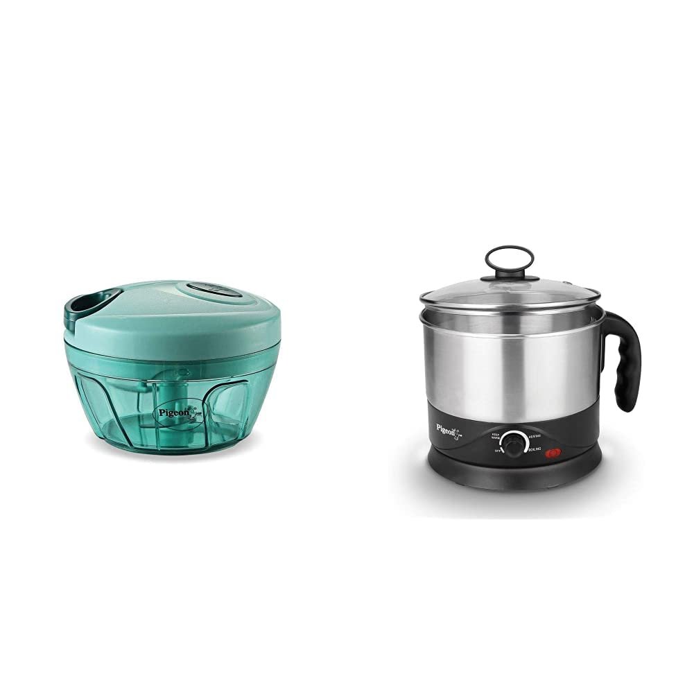 Pigeon Chopper with 3 Blades (Green) Pigeon Handy Mini Chopper 400 ml