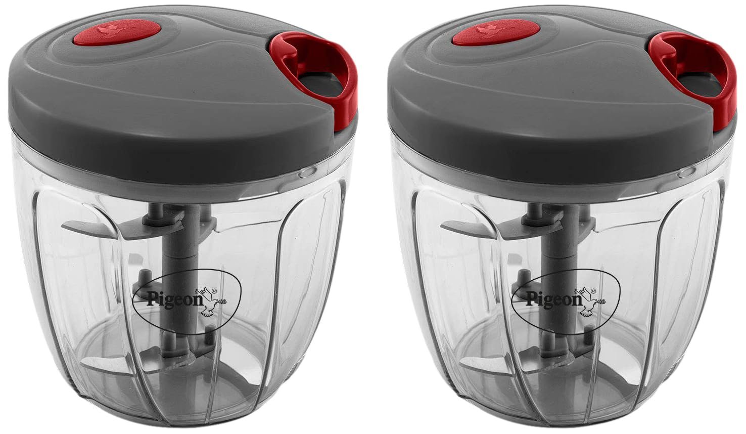 Pigeon by Stovekraft Handy Chopper - Stainless Steel Blades, Plastic Pigeon Handy Mini Chopper 400 ml
