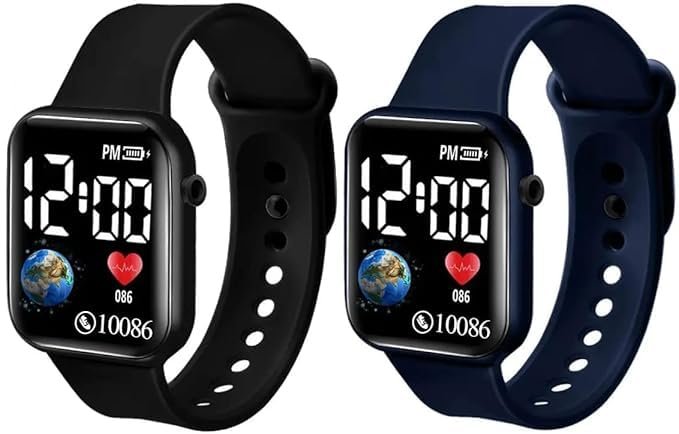 Premium Digital Watch Luminous LED Display Fashionable Children Kids Digital electronics