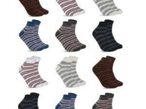 SJeware 12 Pairs Solid Cotton Ankle Socks Pack