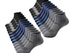 SJeware 12 Pairs Solid Cotton Ankle Socks Pack