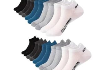 SJeware 12 Pairs Solid Cotton Ankle Socks Pack