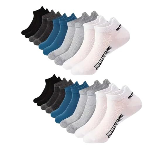 SJeware Polyester 10 Pairs Sports Solid Ankle Length Socks For SJeware 12 Pairs Solid Cotton Ankle Socks Pack