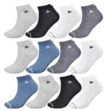 SJeware 12 Pairs Solid Cotton Ankle Socks Pack