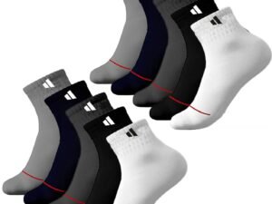 SJeware 12 Pairs Solid Cotton Ankle Socks Pack